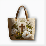 Graceful Faith Blossom | Handmade Quilted Tote