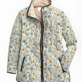 HATTIE™ | Enchanting Floral Print Quilted Jacket