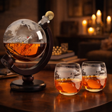 World Map Edition House Whisky with Two Glasses