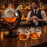 World Map Edition House Whisky with Two Glasses