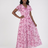 Ismeria | Floral Chiffon Maxi Dress