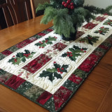 Festive Jingle Bells Quilted Table Runner