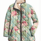 LISA™ | Quilted Jacket with Retro Floral Pattern