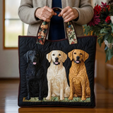 Loyal Labrador Trio | Handmade Quilted Tote