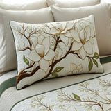 Magnolia Flower Padded Cushion Cover