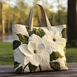 Magnolia Blossom Grace | Handmade Quilted Tote