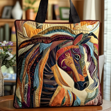 Majestic Patchwork Stallion | Handmade Quilted Tote