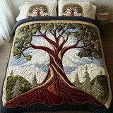 Tree of Life 3-Piece Quilted Bedspread Set