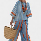 Juniper | Terracotta Stripes Two-Piece Set