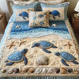 Sea Turtle 3-Piece Quilted Bedding Set