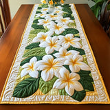 Frangipani Floral Quilted Table Runner