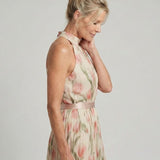 Aurelle | Halter Neck Floral Midi Dress