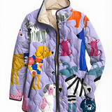 RAVEN™ | Casual Quilted Jacket with Dog Print