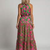 Rowen | Draped Halter Midi Dress