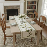 Rustic Magnolia Flower Quilted Table Runner