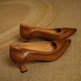Belle Genuine Leather High Heel Shoes