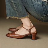 Authentic Leather Heels Valery