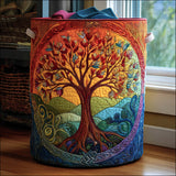 Handcrafted Laundry Basket - Tree of Life Design