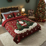 Father Noël Workshop 3-Piece Quilted Bedding Set