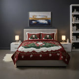 Father Noël Workshop 3-Piece Quilted Bedding Set