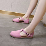 Margot™ Retro Leather Flats Sandals