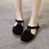 Margot™ Retro Leather Flats Sandals