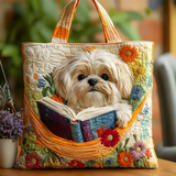 Storytime Puppy Garden | Handmade Quilted Tote