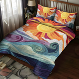 Solar Charm 3-Piece Quilted Bedding Set