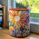 Artisan Laundry Basket | Blooming Sunflower Design
