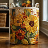 Sunflower Bliss | Cushioned Laundry Hamper