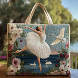 Swan Lake Reverie | Handmade Quilted Tote