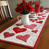 Warm Hearts Quilted Table Runner