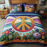 3-Piece Tie-Dye Quilted Bed Set - Dreamy Vibes