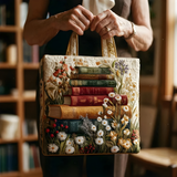 Timeless Book Garden | Handmade Quilted Tote