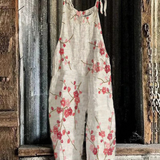 Solea | Lightweight artisanal jumpsuit cherry blossoms