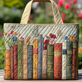 Vintage Library Garden | Handmade Quilted Tote