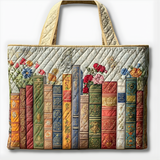Vintage Library Garden | Handmade Quilted Tote
