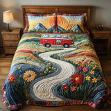 Vintage Travel 3-Piece Quilted Bedding Set
