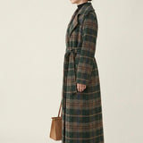 Ivy | Forest Green Check Longline Coat