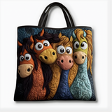 Whimsical Stable Friends | Handmade Quilted Tote