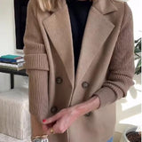 Camryn™ Elegant Knit-Sleeve Blazer