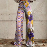 Valeria™ - Pantalon large à imprimé artistique boho