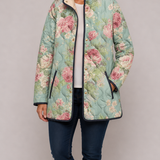 LISA™ | Quilted Jacket with Retro Floral Pattern