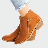 Claudia - Premium orthopedic leather boots with comfortable heel