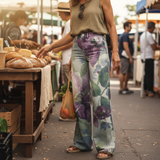 Noemi™ - Pantalon à Taille Haute Motif Boho