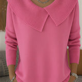 Yareli Elegant Collar Knit Jumper