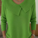 Yareli Elegant Collar Knit Jumper