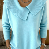 Yareli Elegant Collar Knit Jumper
