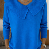 Yareli Elegant Collar Knit Jumper
