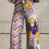 Valeria™ - Pantalon large à imprimé artistique boho